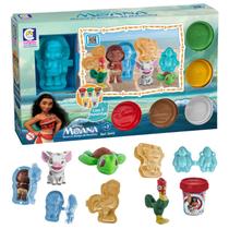 Massinha de Modelar Moana e Amigos Com Molde e Acessórios