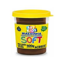 Massinha De Modelar Pote Com 500g Soft Acrilex Todas as Cores Escolar Infantil