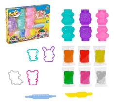 Massinha de Modelar Série Magic Molde Duplo Bichinhos
