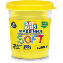 Massinha de Modelar Soft 07350 500g Amarelo Limão Acrilex