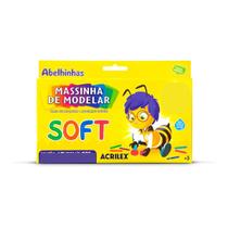 Massinha de modelar soft 180g 12 cores acrilex
