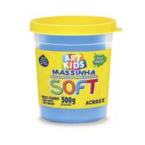 Massinha de modelar soft 500g azul acrilex
