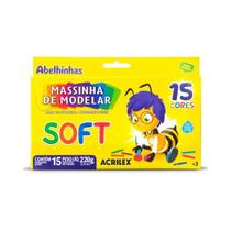 Massinha de Modelar Soft Acrilex 15 Cores 220g