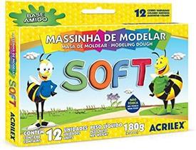 Massinha De Modelar Soft Acrilex 180g 12 Cores Massinha De Modelar Soft Acrilex 180g 12 Cores