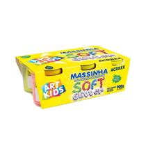 Massinha de Modelar Soft Acrilex com Glitter 6 Cores 900g Massinha de Modelar Soft Acrilex com Glitter 6 Cores 900g