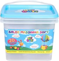 Massinha De Modelar Soft Balde 40x50g com 20 Cores-Uti Guti Massinha De Modelar Soft Balde 40x50g com 20 Cores-Uti Guti