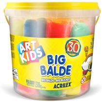 Massinha De Modelar Soft Big Balde com 30 massinhas - Art Kids