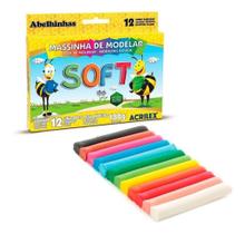 Massinha De Modelar Soft Com 12 Cores Diferente Acrilex 7312 Massinha De Modelar Soft Com 12 Cores Diferente Acrilex 7312