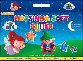 Massinha de Modelar Soft Glitter 12 cores UtiGuti