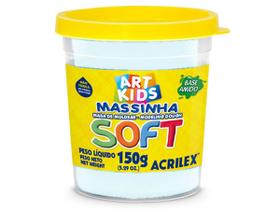 Massinha de Modelar Soft, Pote 150 g, Acrilex - Branco Neve