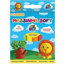 Massinha de Modelar Soft Utiguti Estojo 06 Cores - 90g