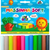 Massinha de Modelar Soft Utiguti Estojo 12 Cores - 180g Massinha de Modelar Soft Utiguti Estojo 12 Cores - 180g