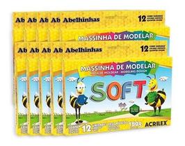 Massinha Masa De Modelar Soft - 10 Caixas Com 12 Und Em Cada