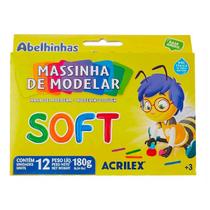 Massinha Massa De Modelar 12 Cores Acrilex Criativo Massinha Massa De Modelar 12 Cores Acrilex Criativo