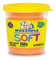 Massinha Massa De Modelar Acrilex Cor Laranja 500g Soft Massinha Massa De Modelar Acrilex Cor Laranja 500g Soft