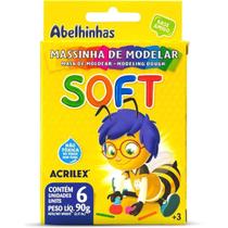 Massinha Modelar Soft 6 Cores Art Kids Acrilex
