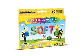 Massinha Modelar Soft 90g 12 Cores Acrilex - 07312 Massinha Modelar Soft 90g 12 Cores Acrilex - 07312