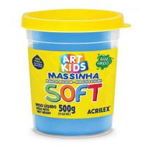 Massinha para Modelar Escolar Soft - 500g - Acrilex - AZUL