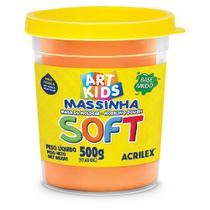 Massinha para Modelar Escolar Soft - 500g - Acrilex - LARANJA Massinha para Modelar Escolar Soft - 500g - Acrilex - LARANJA