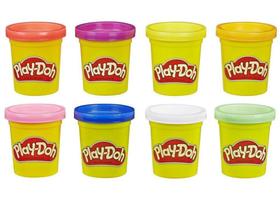 Massinha play-doh pote com 8 arco íris - hasbro