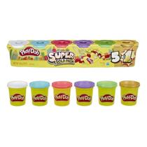 Massinha Play Doh Super Silver Gold Pack Com 6 - Hasbro Massinha Play Doh Super Silver Gold Pack Com 6 - Hasbro