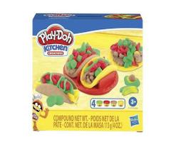 Massinha Play-Doh Tacos Diversos - 113 g - Com acessórios