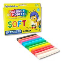 Massinha Soft Conjunto com 12 cores - Acrilex Massinha Soft Conjunto com 12 cores - Acrilex