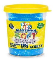 Massinha Soft Glitter C/6 150g Acrilex Art Kids