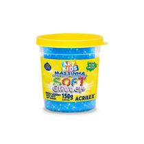 Massinha Soft Glitter C/6 150g Acrilex Art Kids