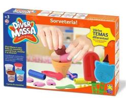 Massinha Sorveteria Diver Massa Sorvete Brinquedo Modelar - DIVERTOYS