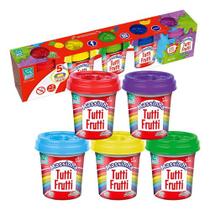 Massinhas De Modelar Tutti Frutti Kit Massas Divertidas 5 Cores 50g Infantil Especial - Super Toys
