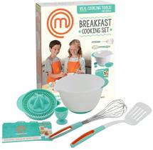 MasterChef Junior Breakfast Cooking Set - 6 Pc Kit Inclui Ferramentas reais de culinária para crianças e receitas