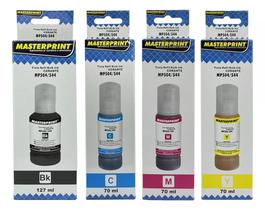 Masterprint Kit 4 Tintas Refil MP504/544, Compatível com L3150 L3250 L3110 L5190 L3210 L5290 L1250 Masterprint Kit 4 Tintas Refil MP504/544, Compatível com L3150 L3250 L3110 L5190 L3210 L5290 L1250
