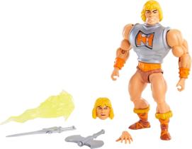 Masters of the Universe Origins Deluxe He-Man 5.5-in Action Figure, Battle Character for Storytelling Play and Display, Gift for 6 to 10-Year-Olds and Adult Collectors