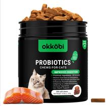 Masticables Probióticos para Gatos OKKÖBI 200 unidades Sabor Salmón