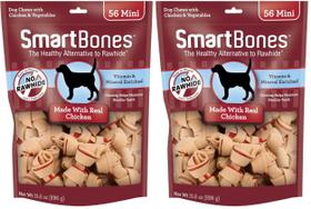 Mastigáveis para Cães SmartBones Mini Sem Couro Cru 56 Unidades