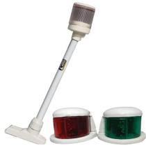 Mastro Em Aluminio Branco Com Luz De Navegação Bb-Be Em Led Mastro Em Aluminio Branco Com Luz De Navegação Bb-Be Em Led