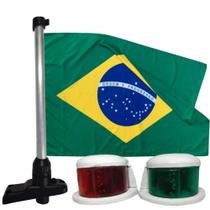 Mastro Regulável Com Luz De Navegação Bb-Be Com Bandeira