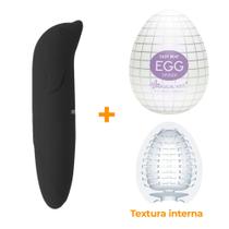 Masturbador Egg Spider + Vibrador Ponto G Preto - Sex Shop