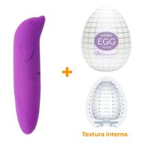 Masturbador Egg Spider + Vibrador Ponto G Roxo - Sex Shop
