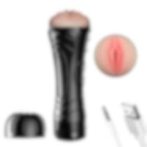 Masturbador Lanterna Formato de Vagina Recarregável Com Uma Vibração