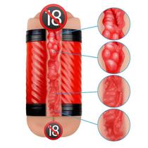 Masturbador Masculino Cyberskin Duplo Anus E Vagina Realista