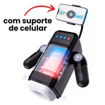 Masturbador Masculino Robo Automático Vai E Vem Com Suporte De Celular