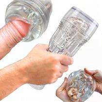 Masturbador Masculino Silicone Vagina Transparente Lanterna