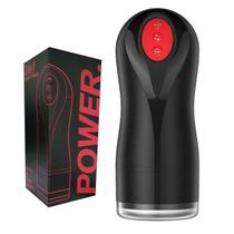 Masturbador Masculino Sucção Vibração e Ondulação 21,8cm x 8,5cm 5 Intensidades Silicone Recarregável Discreto Portátil