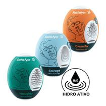 Masturbador SatIsfyer Masturbator Egg Hydro Ativo - Caixa c/ 3un