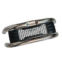 Mata-cachorro sport fan 125 2014-22/ start 160 cromado c/tela preta rivax prime - sj1032cr (st)