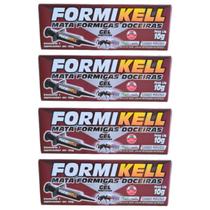 Mata Formiga Formikell Gel Seringa Kelldrin 10g Kit c/ 4