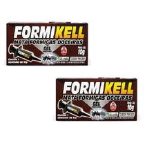 Mata Formigas Doceira Formikell Gel Inseticida Aplicador 10g Kit 2