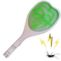 Mata Mosca Pa Pum Raquete Elétrica Recarregável Bateria Durável Mata Mosquito da Dengue - Raquete Recarregável